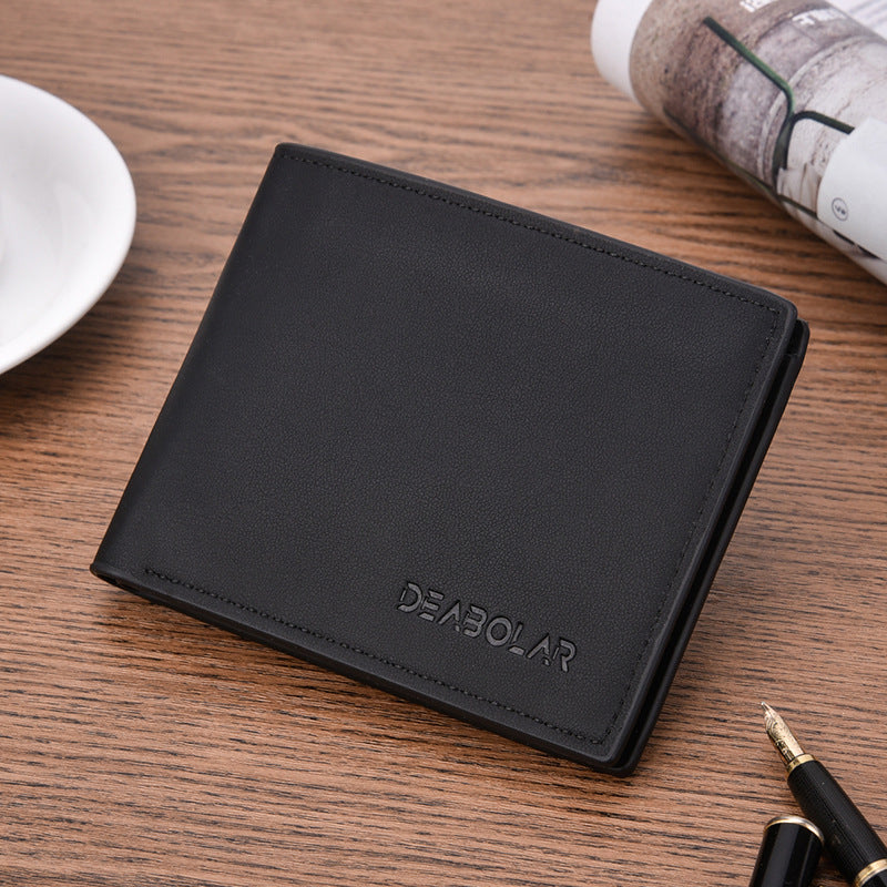Men's Short Fashion Soft Leather Horizontal Men's Wallets