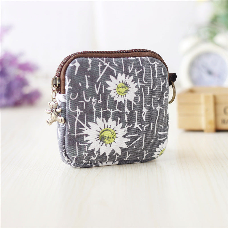 Men's Popular Classy Cute Cartoon Canvas Coin Purses