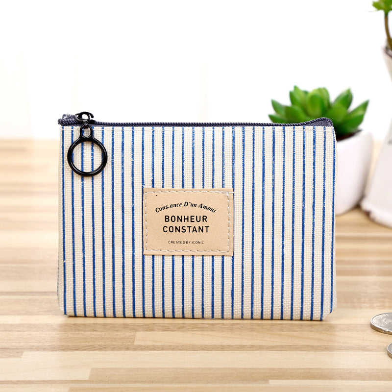 Female Canvas Art Cartoon Cute Refreshing Coin Purses