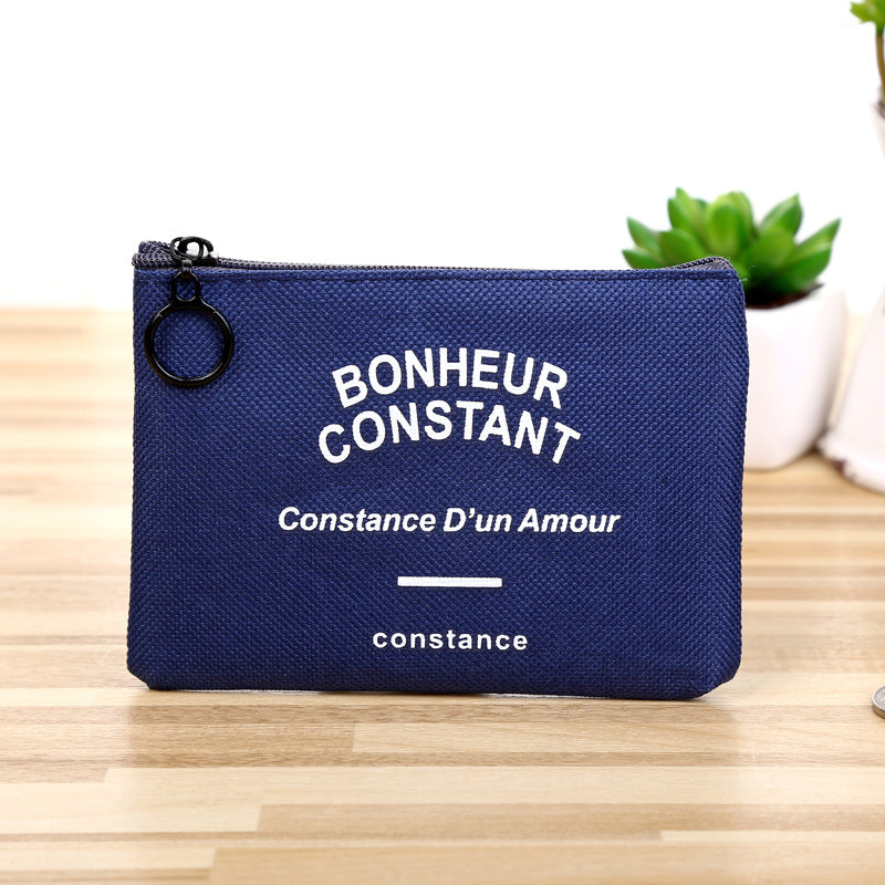 Female Canvas Art Cartoon Cute Refreshing Coin Purses