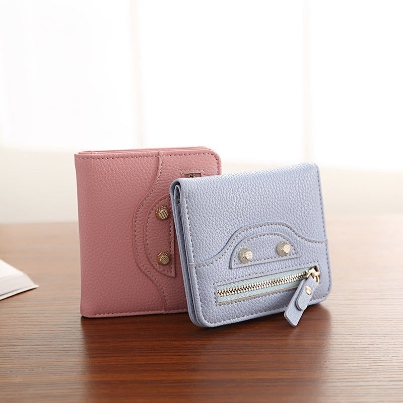 Women's Short And Thin Soft Leather Korean Trendy Ladies Wallets
