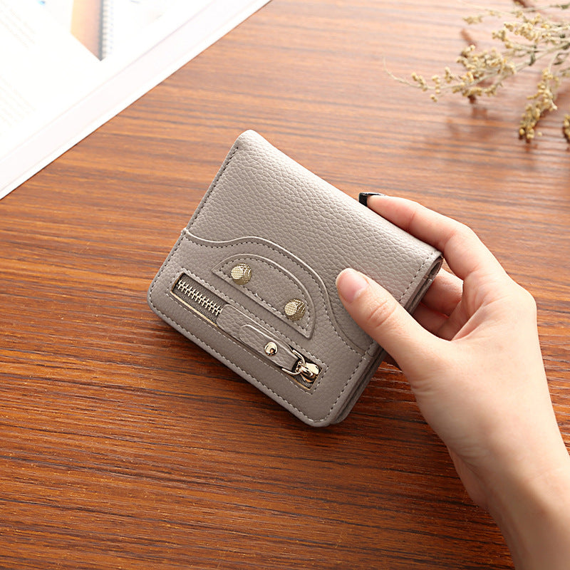 Women's Short And Thin Soft Leather Korean Trendy Ladies Wallets