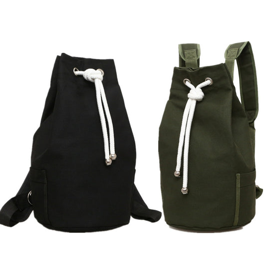 Fashion Unique Canvas Drawstring Basket Riding Backpacks