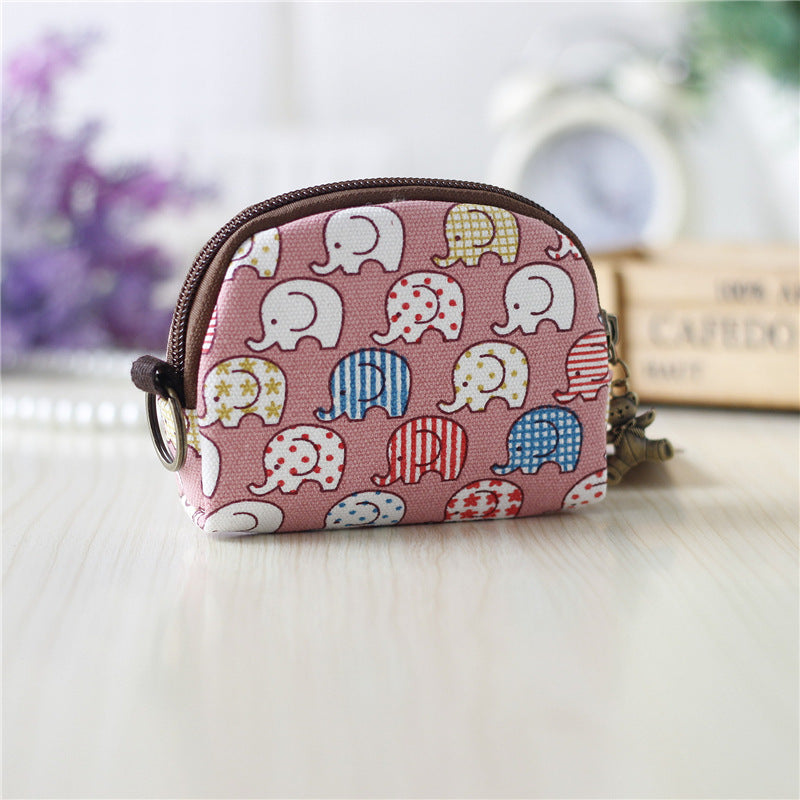 Men's Popular Classy Cute Cartoon Canvas Coin Purses