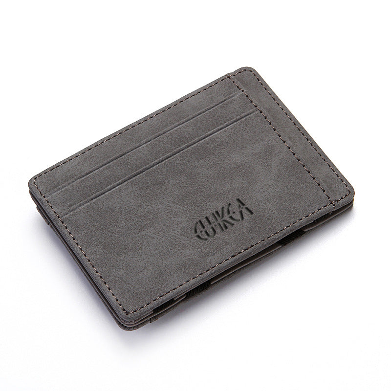 Men's Flip Creative Magic Short Zipper Card Holder