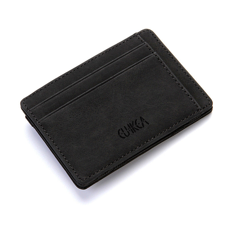 Men's Flip Creative Magic Short Zipper Card Holder