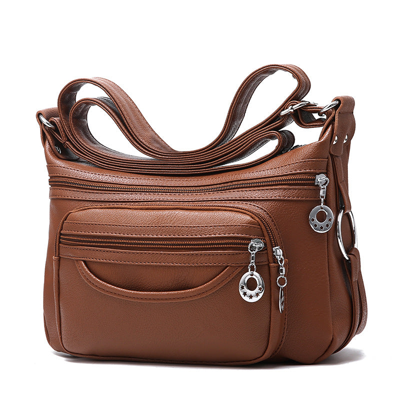 Attractive Women's Soft Leather Mother Fashion Shoulder Bags