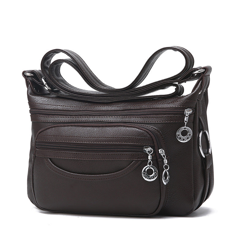 Attractive Women's Soft Leather Mother Fashion Shoulder Bags
