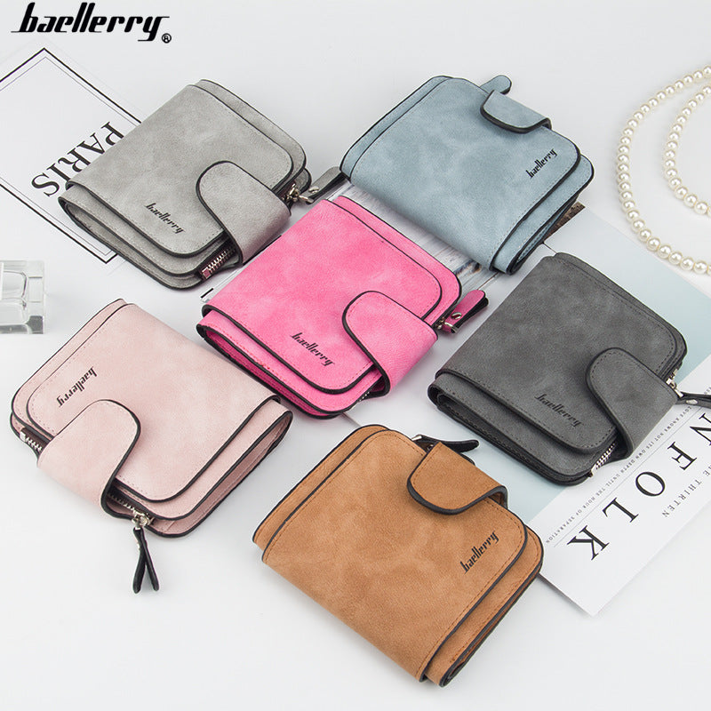 Women's Korean Matte Leather Cute Refreshing Ladies Wallets