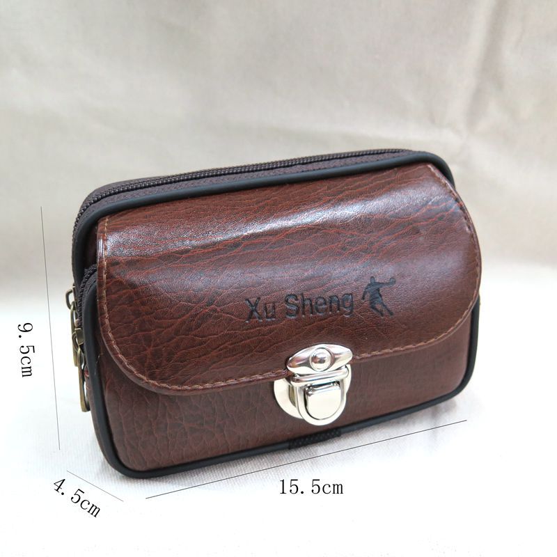 Men's Vertical Design Wear Mobile Pouch Change With Lid Men's Waist Packs