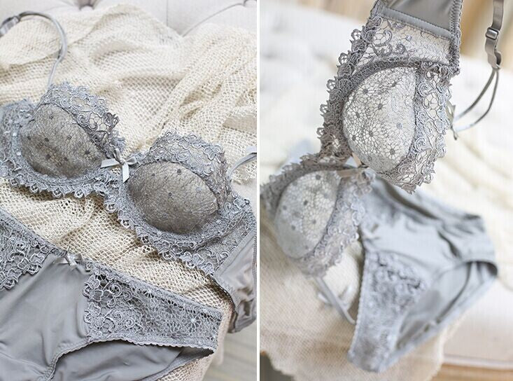 Women's Sexy Lace Comfortable Thin Transparent Underwear Lingerie Sets