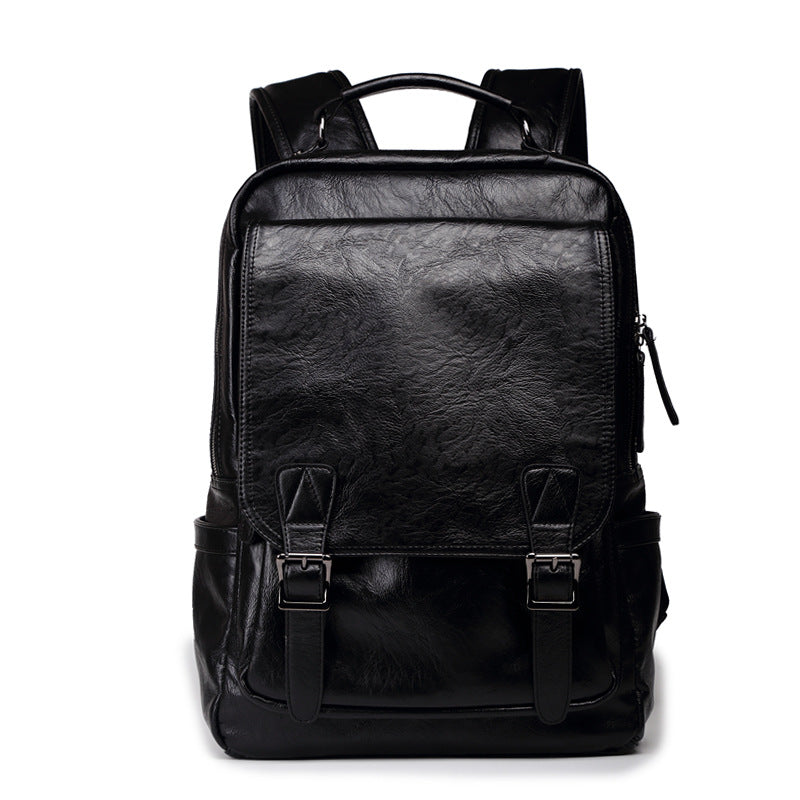Men's Korean Fashion Trendy Release Leather Backpacks