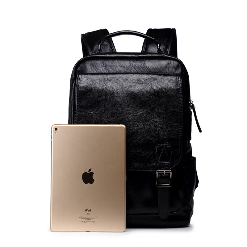 Men's Korean Fashion Trendy Release Leather Backpacks