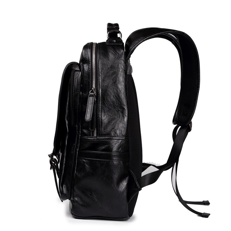 Men's Korean Fashion Trendy Release Leather Backpacks