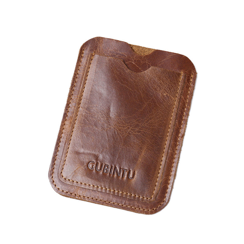 Leather Simple License Bus Bank Work Card Holder