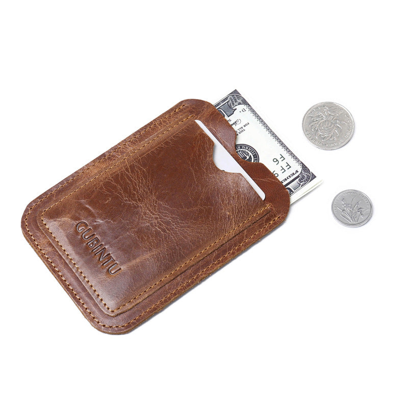 Leather Simple License Bus Bank Work Card Holder