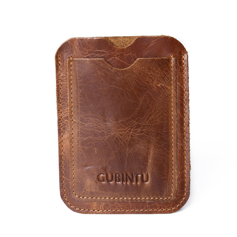 Leather Simple License Bus Bank Work Card Holder