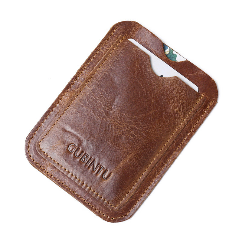 Leather Simple License Bus Bank Work Card Holder