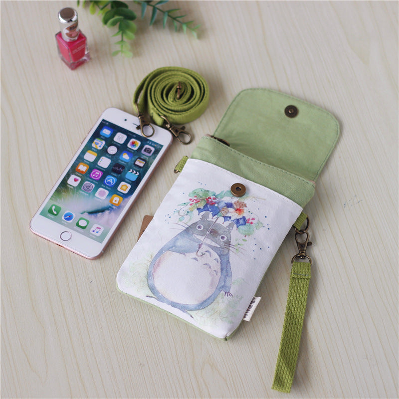 Women's Printing Fresh Painted Kaka Tribal Canvas Hand Phone Bags