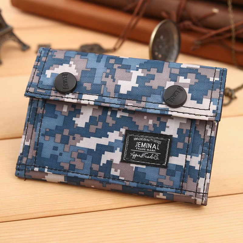 Men's Camouflage Canvas Female Korean Short Personalized Ladies Wallet