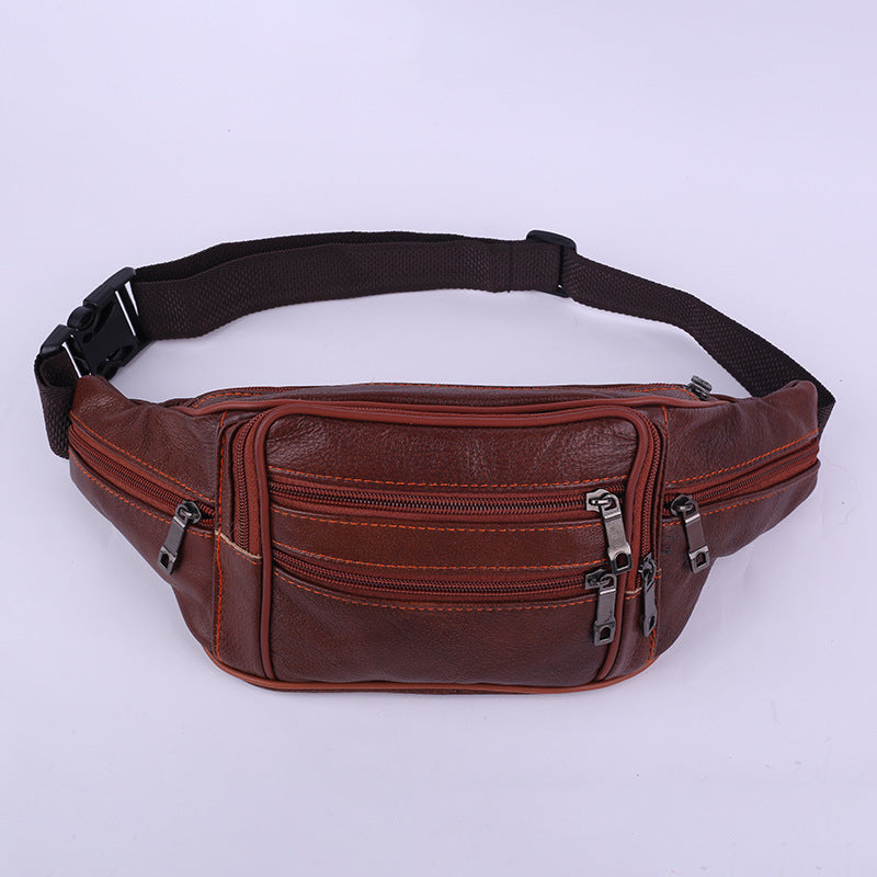 Men's Business Cash Checkout First Layer Cowhide Men's Waist Packs