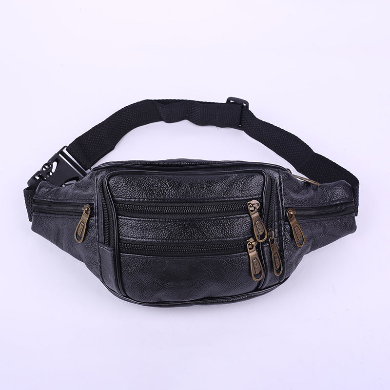 Men's Business Cash Checkout First Layer Cowhide Men's Waist Packs