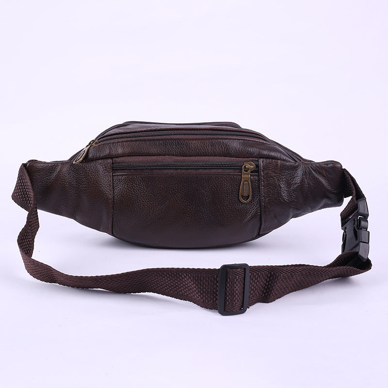 Men's Business Cash Checkout First Layer Cowhide Men's Waist Packs