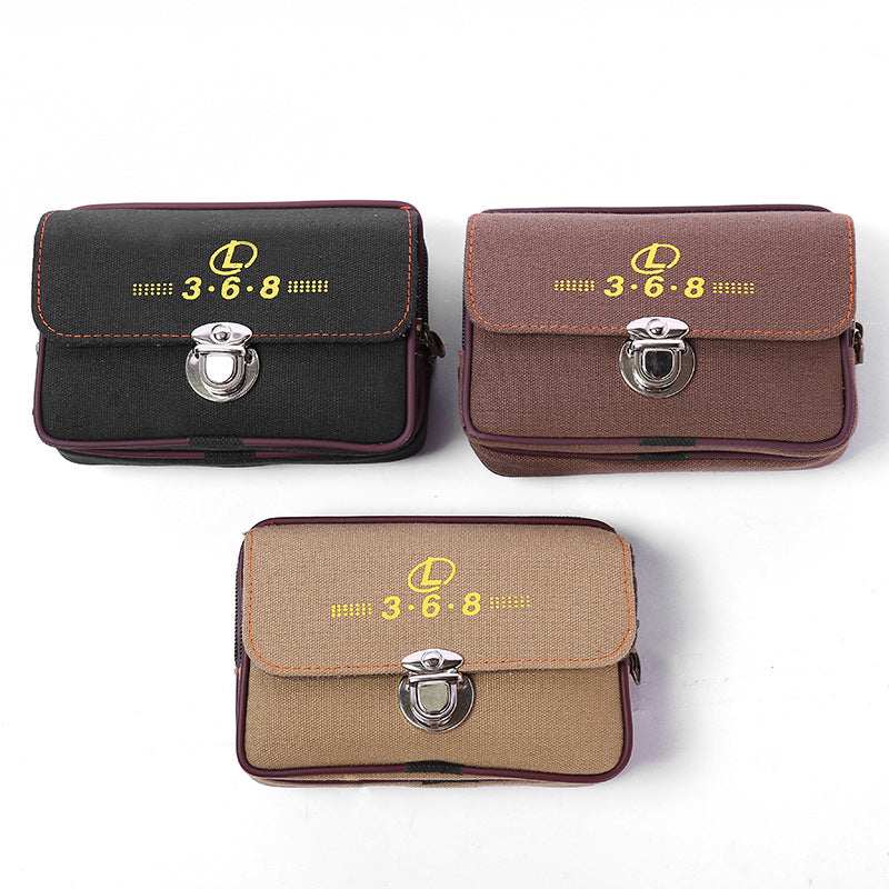 Men's Multifunctional Mortise Horizontal Leisure Pannier Mobile Men's Waist Packs