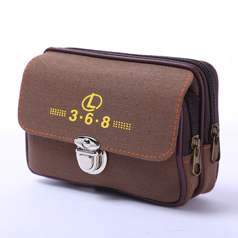 Men's Multifunctional Mortise Horizontal Leisure Pannier Mobile Men's Waist Packs