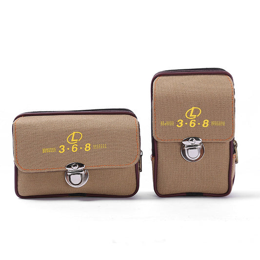 Men's Multifunctional Mortise Horizontal Leisure Pannier Mobile Men's Waist Packs