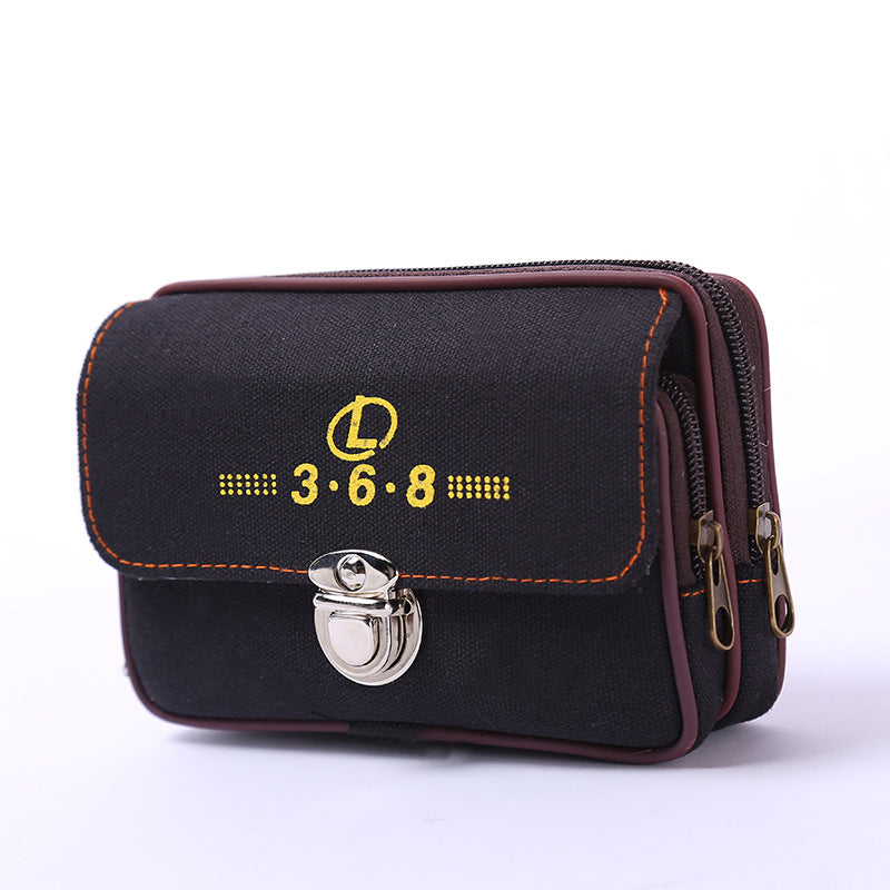 Men's Multifunctional Mortise Horizontal Leisure Pannier Mobile Men's Waist Packs