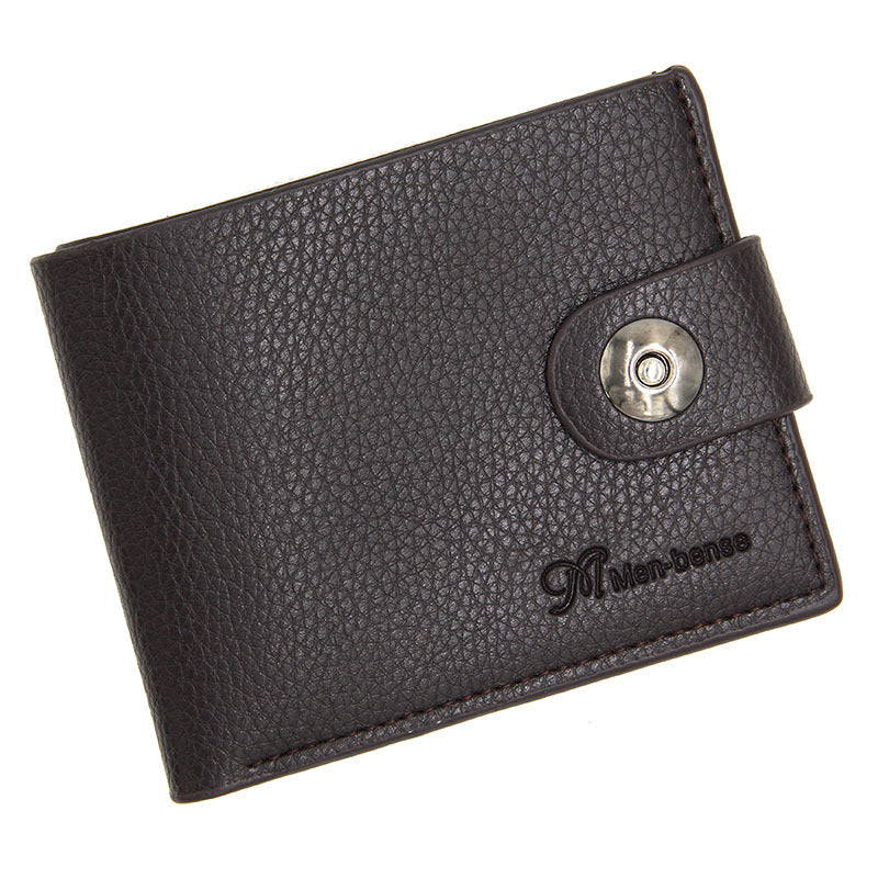 Men's Short Magnetic Snap Stall Fashion Slot Men's Wallets