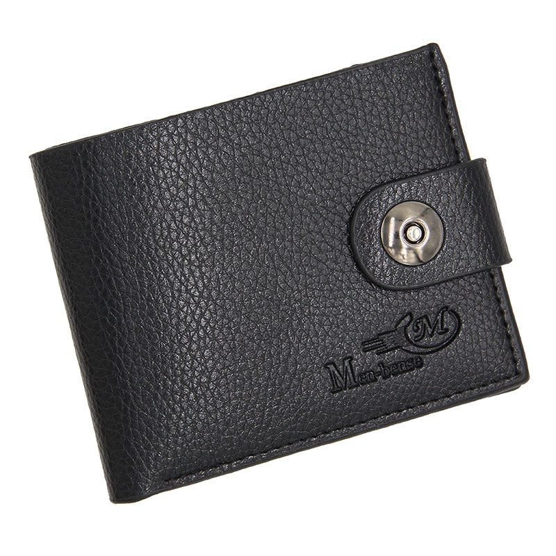 Men's Short Magnetic Snap Stall Fashion Slot Men's Wallets