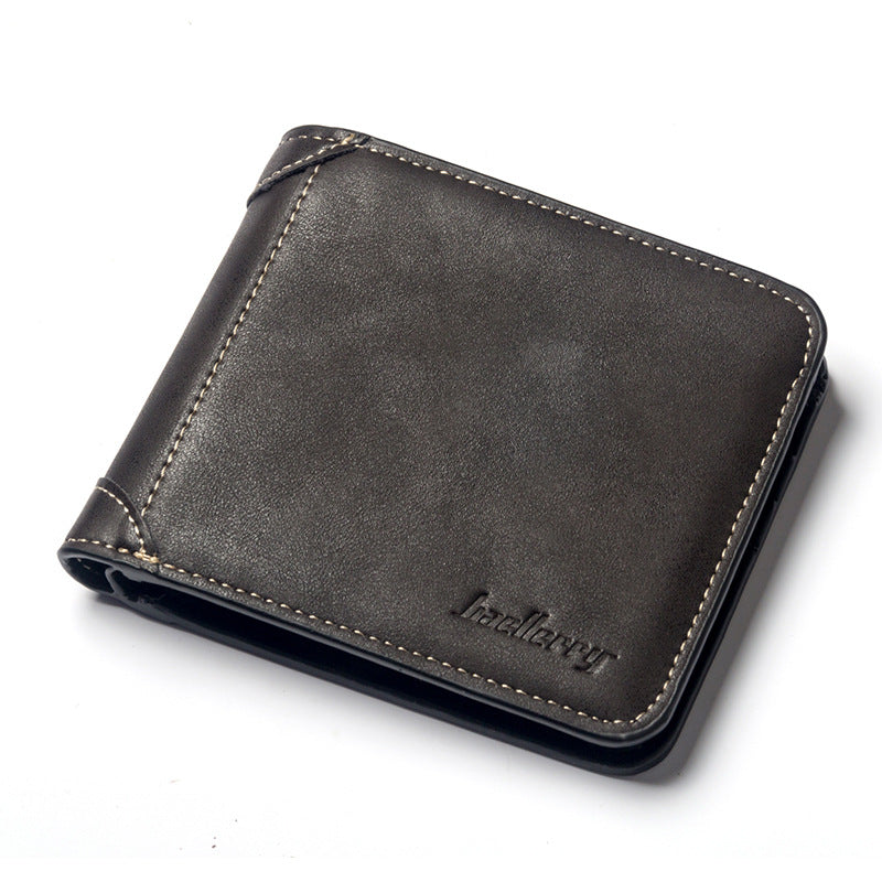 Men's Horizontal Matte Leather Retro Soft Men's Wallets