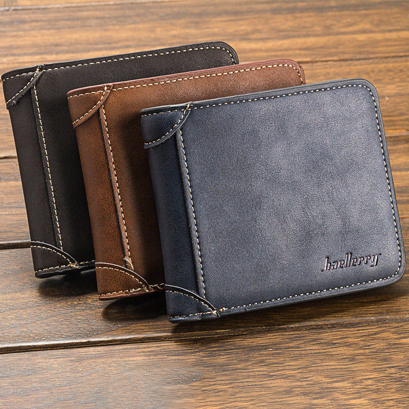 Men's Horizontal Matte Leather Retro Soft Men's Wallets