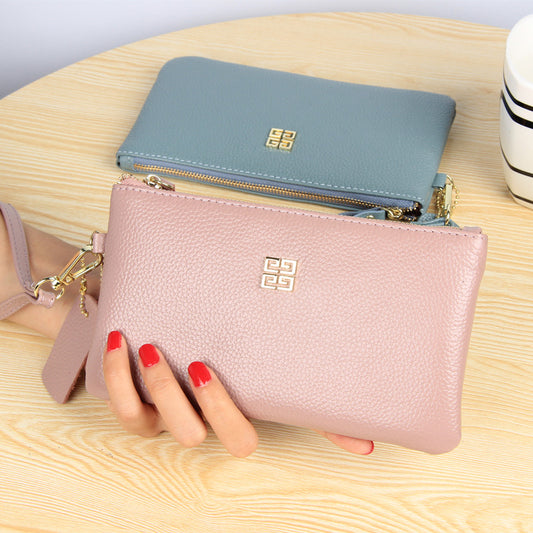 Women's Layer Leather Simple Long Zipper Large Bill Genuine Ladies Wallets