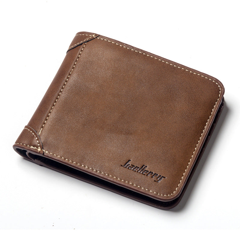 Men's Horizontal Matte Leather Retro Soft Men's Wallets