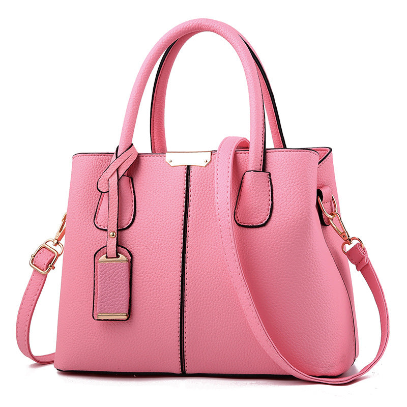 Women's Comfortable Graceful Litchi Pattern Fashion Handbags