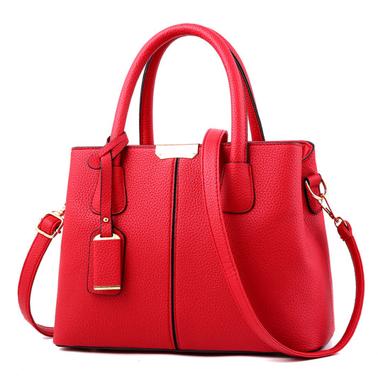 Women's Comfortable Graceful Litchi Pattern Fashion Handbags