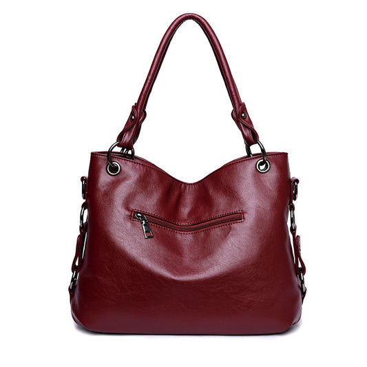 Women's Large Fashion Mom Fan Capacity Soft Shoulder Bags