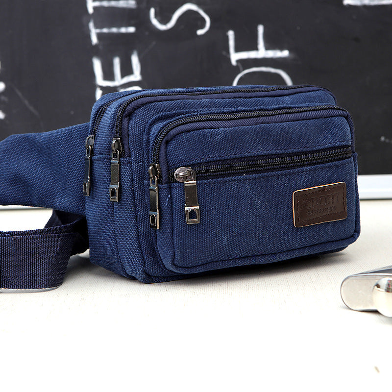 Innovative New Men's Canvas Multifunctional Stall Men's Waist Packs