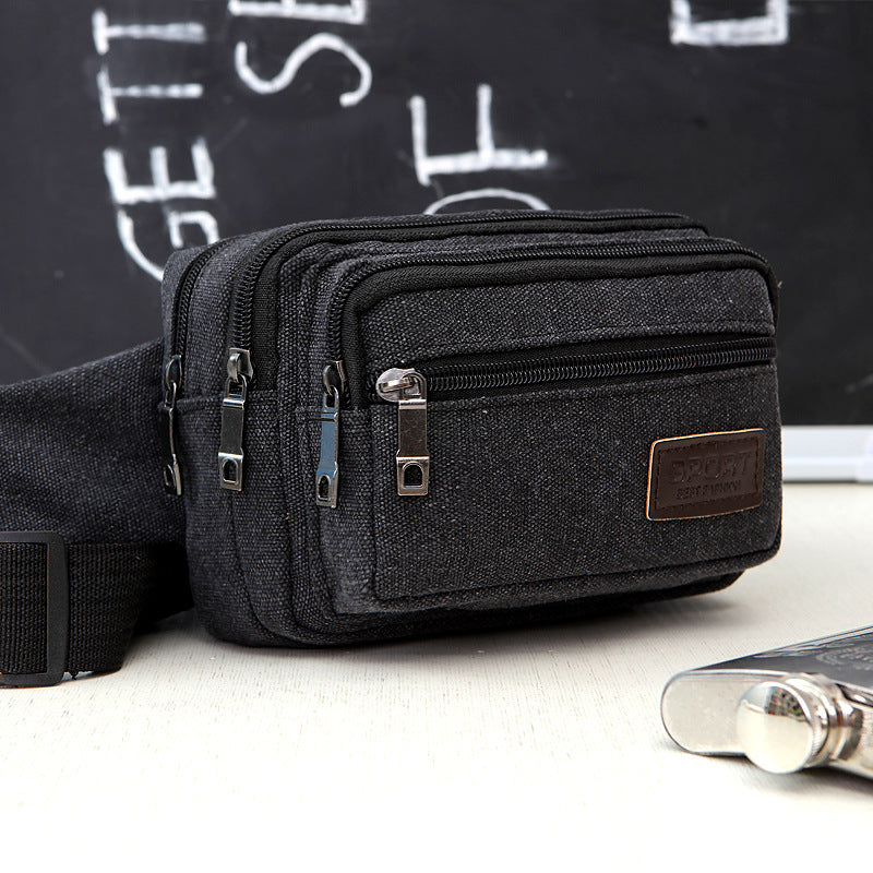 Innovative New Men's Canvas Multifunctional Stall Men's Waist Packs