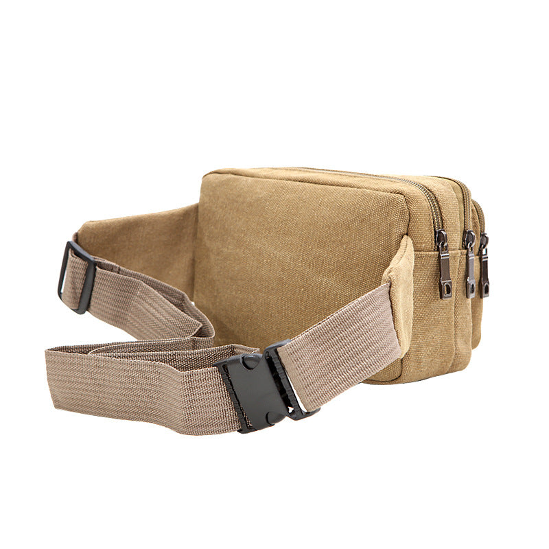 Innovative New Men's Canvas Multifunctional Stall Men's Waist Packs