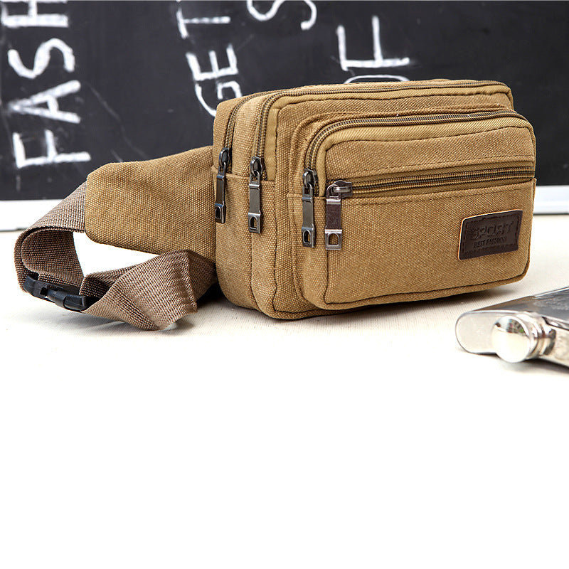 Innovative New Men's Canvas Multifunctional Stall Men's Waist Packs