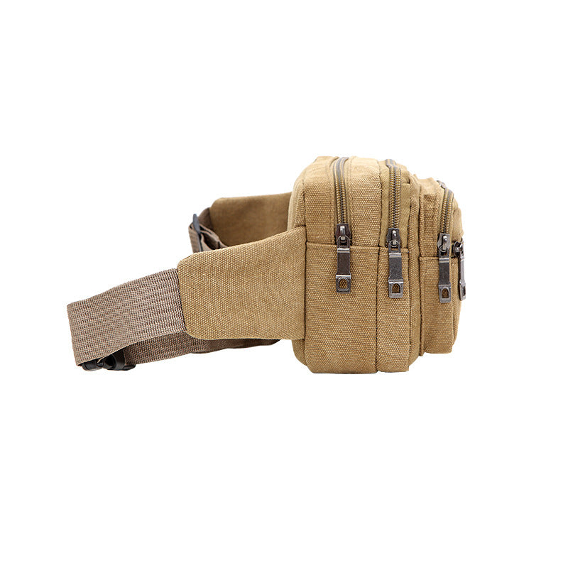 Innovative New Men's Canvas Multifunctional Stall Men's Waist Packs