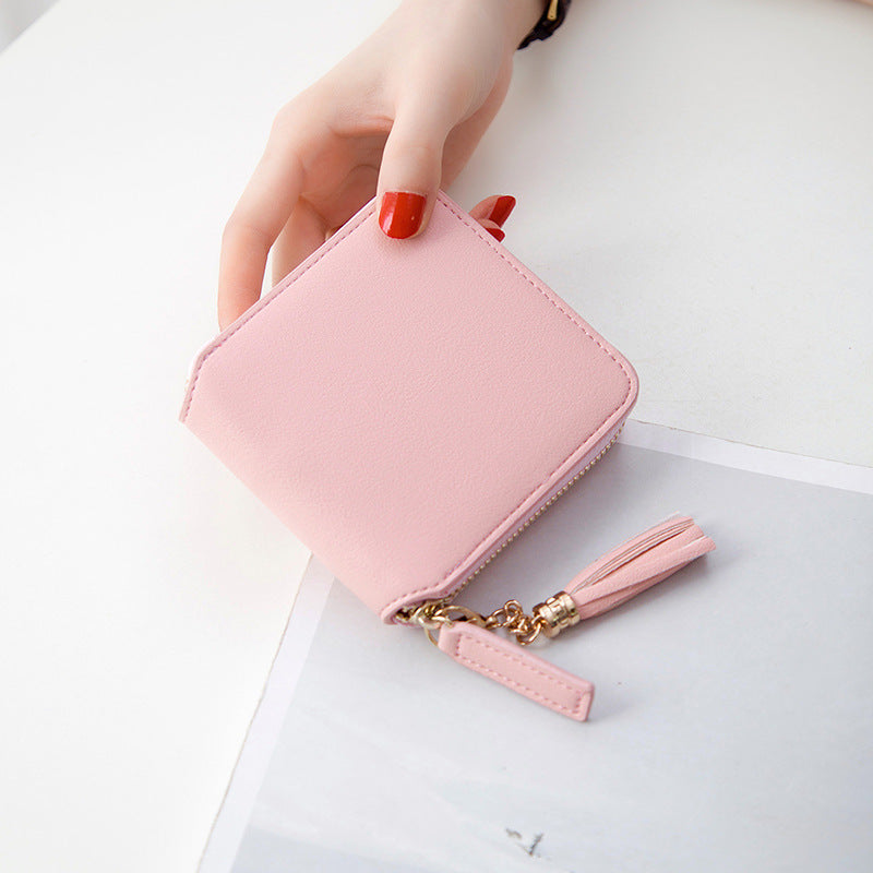 Women's Short Zip Tassel Korean Simple Fashion Coin Purses