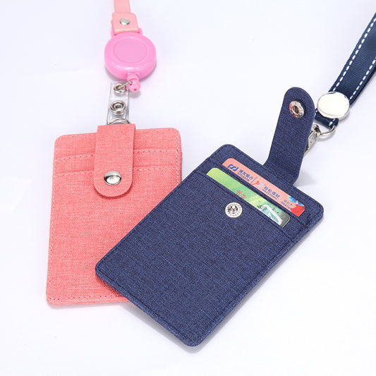 Work Name Tag Retractable Lanyard Access Card Holder