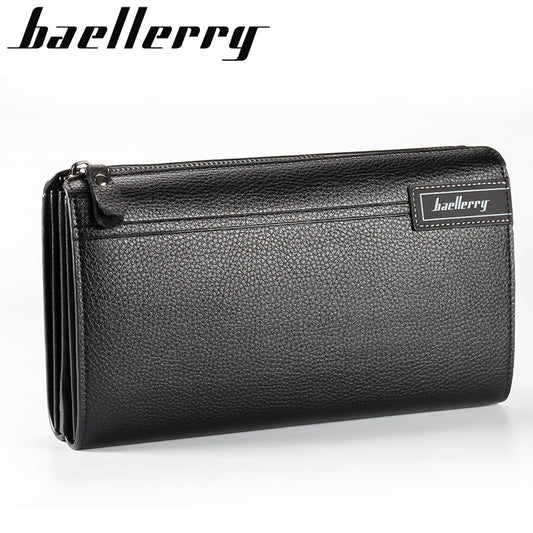 Men's Clutch Business Large Capacity Lychee Pattern Men's Wallets