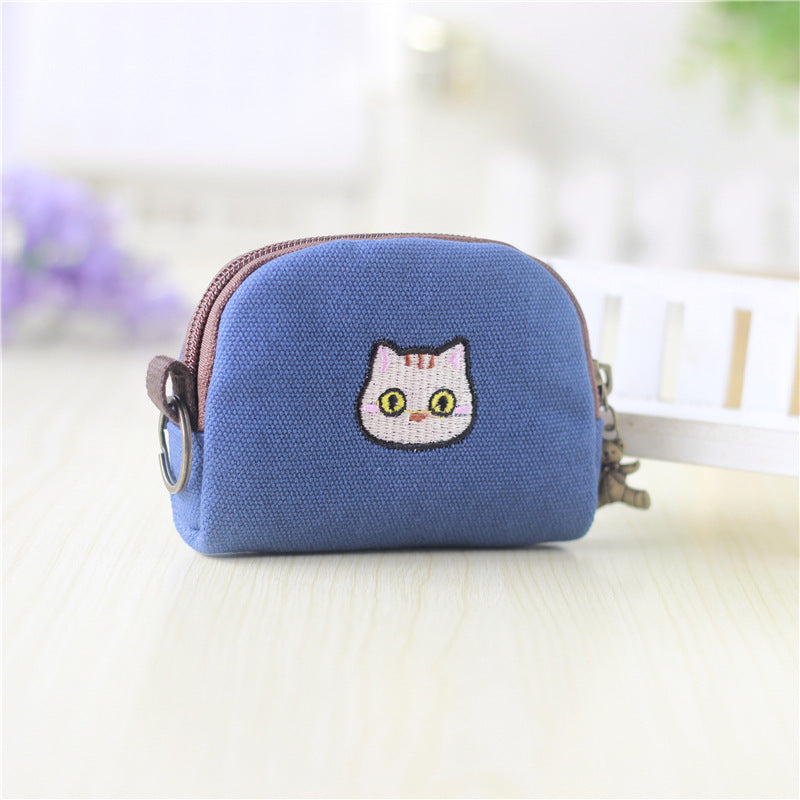 Fashion Cotton Linen Printed Cartoon Change Coin Purses