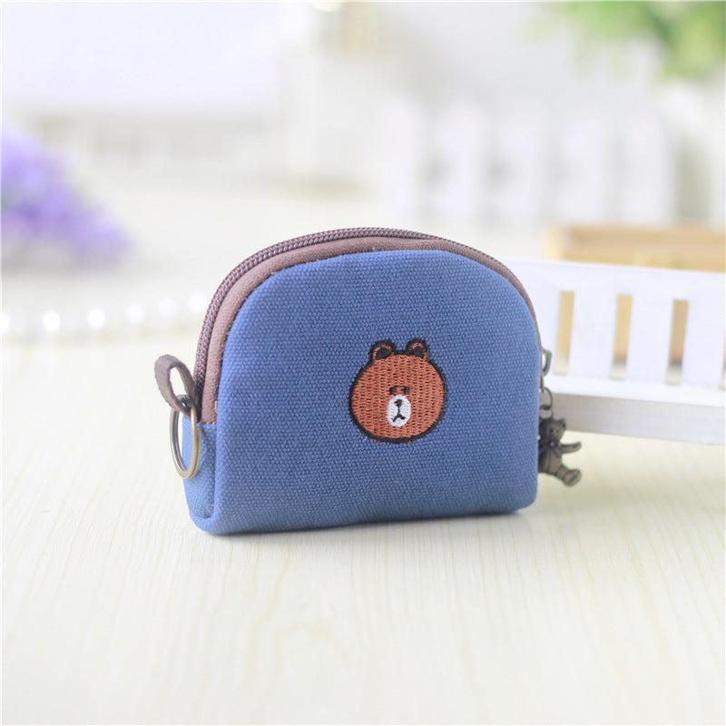 Fashion Cotton Linen Printed Cartoon Change Coin Purses
